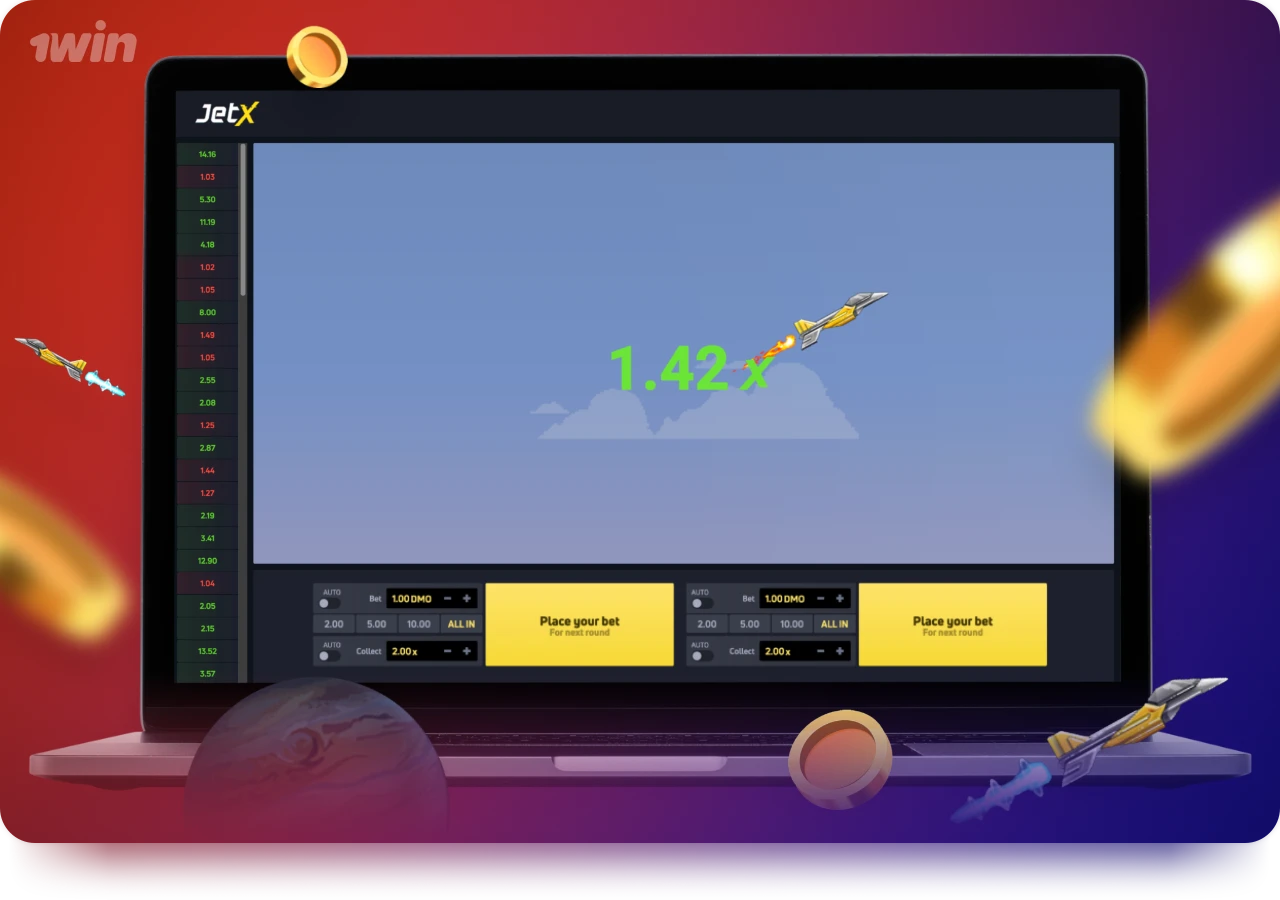 O jogo online JetX é um jogo muito popular no 1win Casino